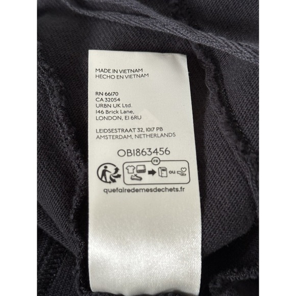 Free People We The Free Roller Tank Top Size Large in  Acid Wash‎ Black NWOT - Picture 6 of 9